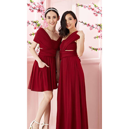 CREAMTOPMALL Light luxury socialite party small dress sister group bridesmaid dress dress dress multi-wearing straps 2025 trade sweet wind dress