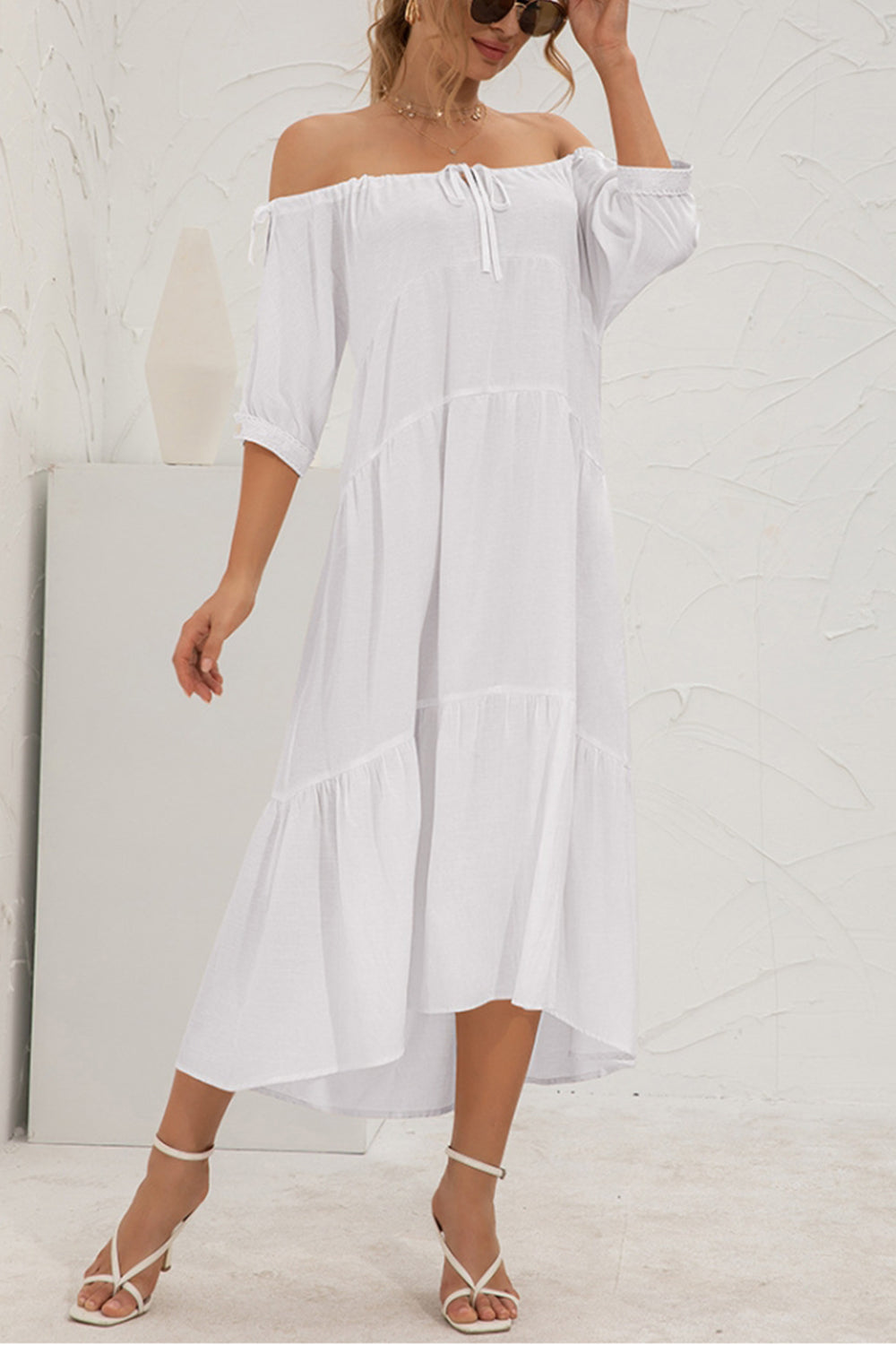 Creamtopmall Off-Shoulder Long Dress