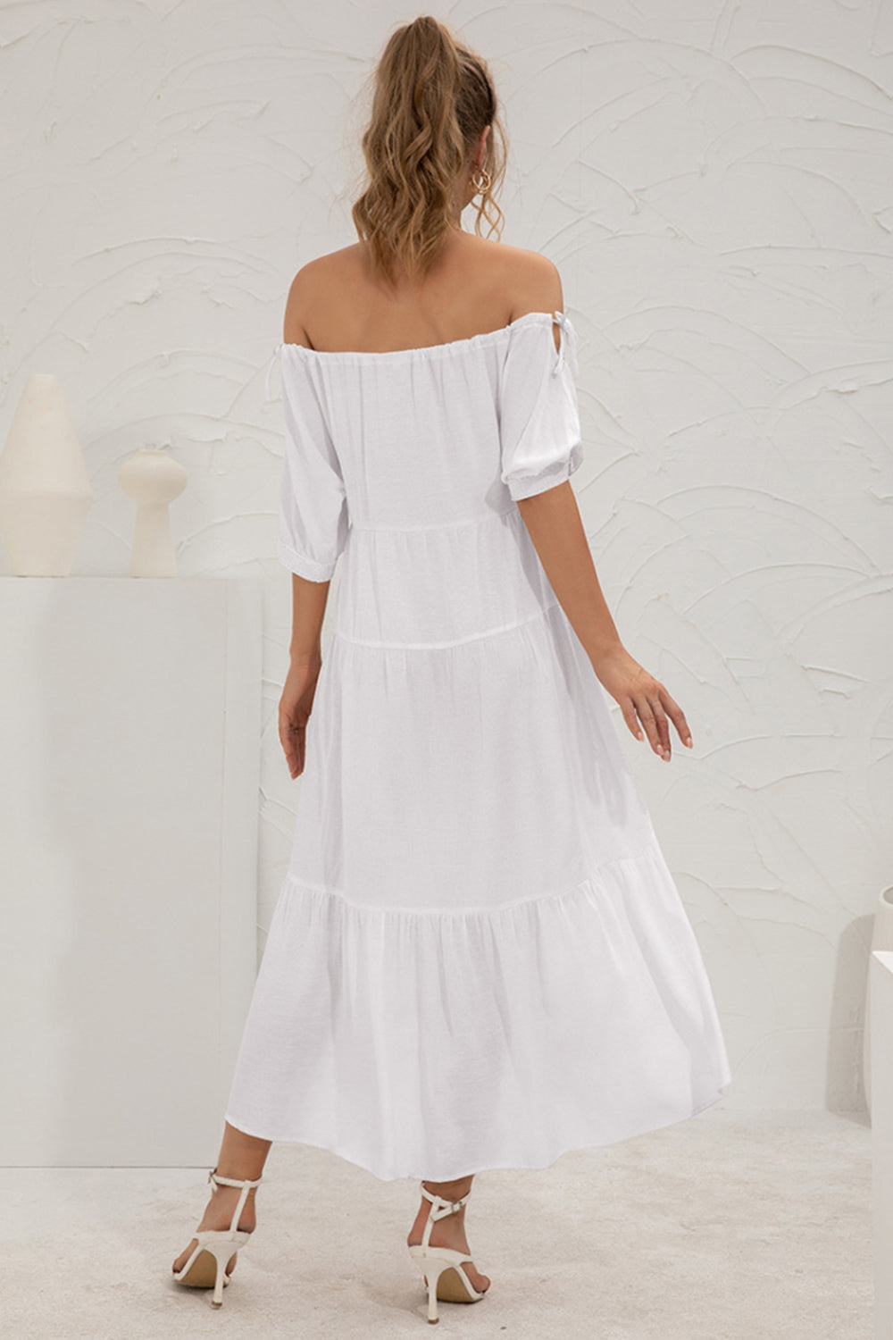 Creamtopmall Off-Shoulder Long Dress