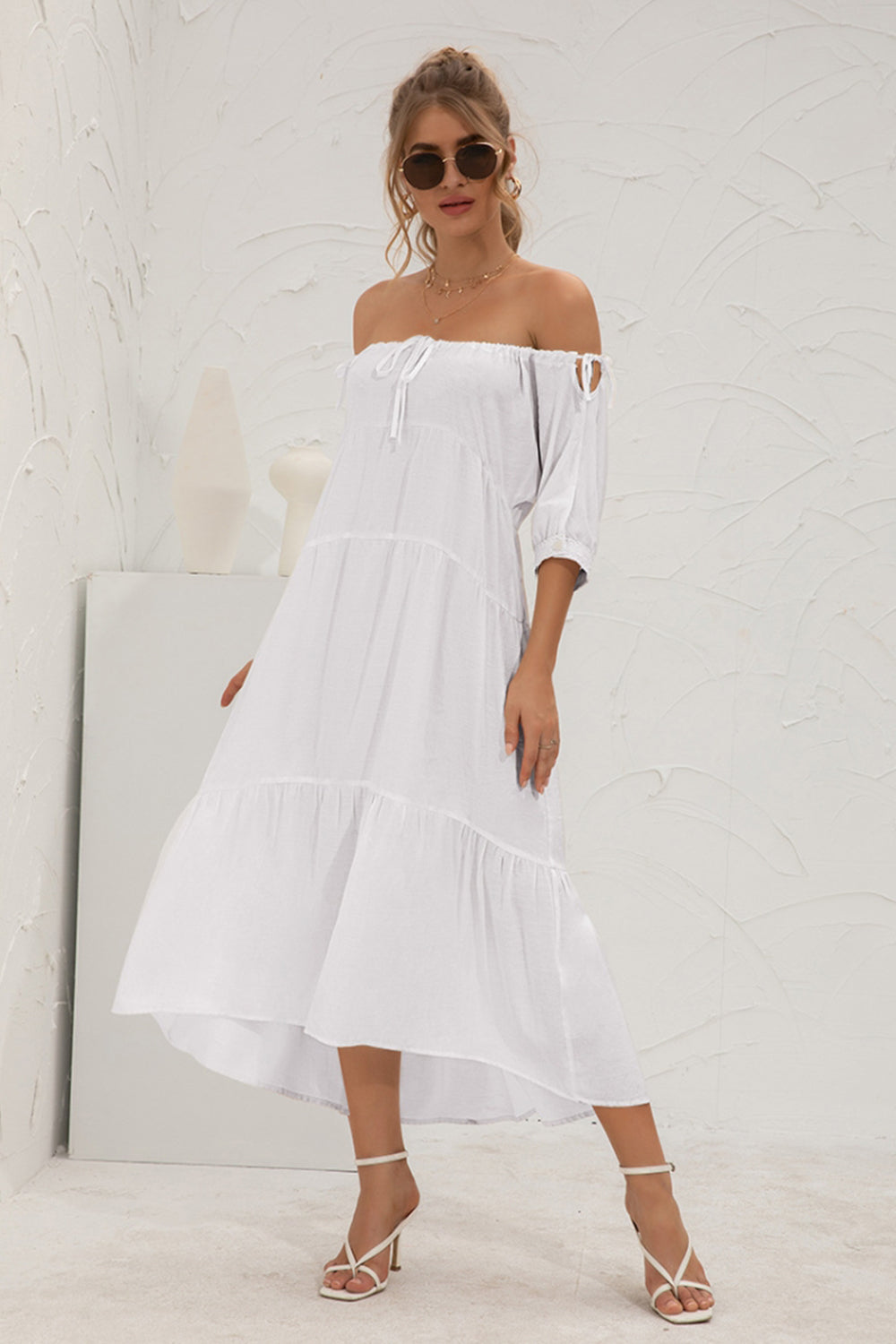 Creamtopmall Off-Shoulder Long Dress