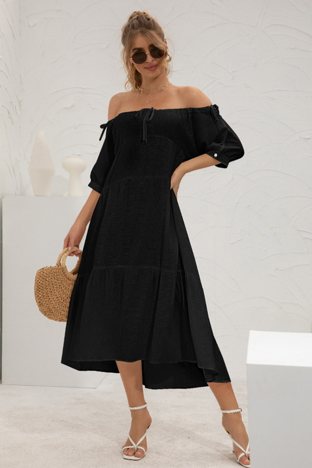 Creamtopmall Off-Shoulder Long Dress