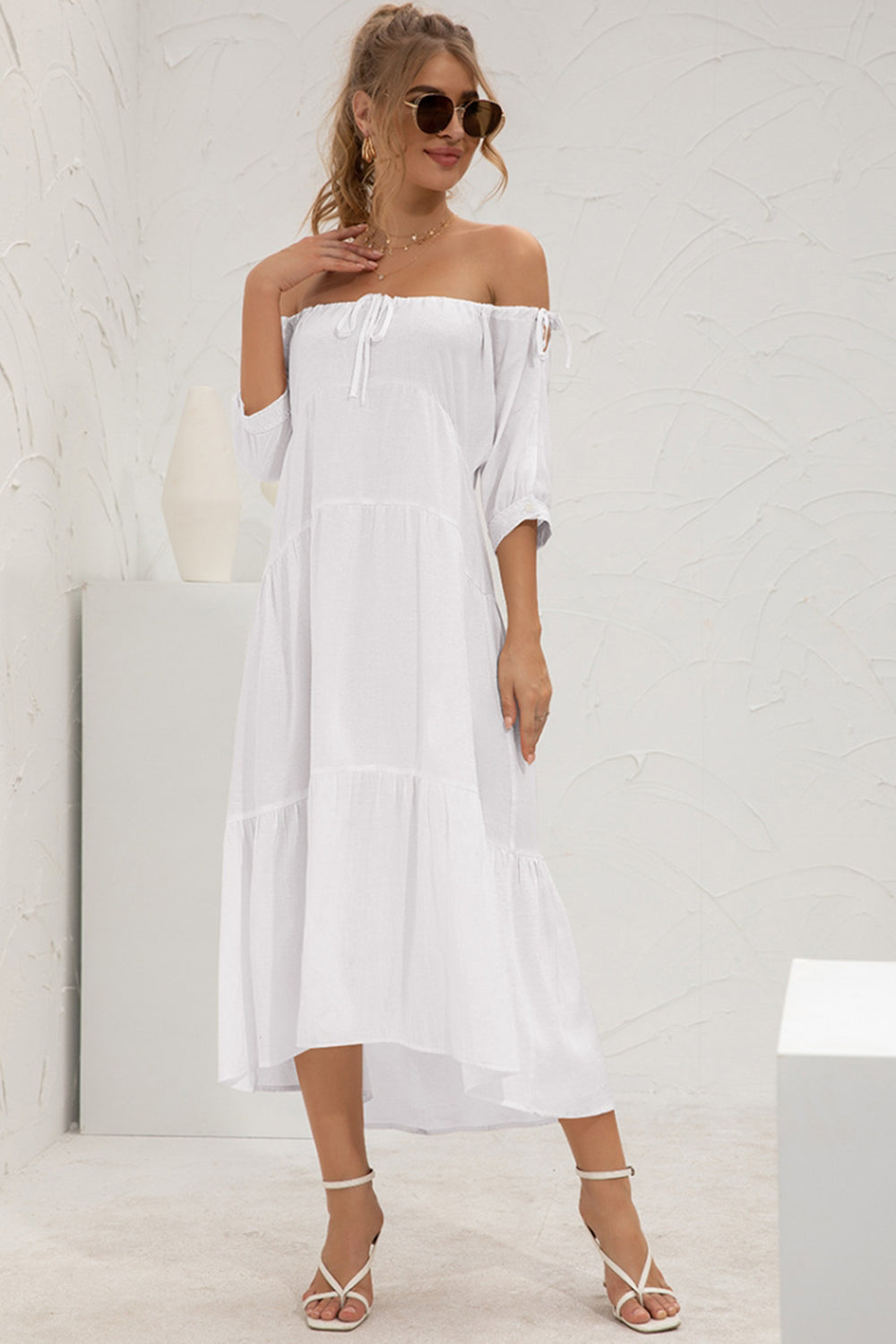 Creamtopmall Off-Shoulder Long Dress