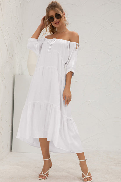 Creamtopmall Off-Shoulder Long Dress