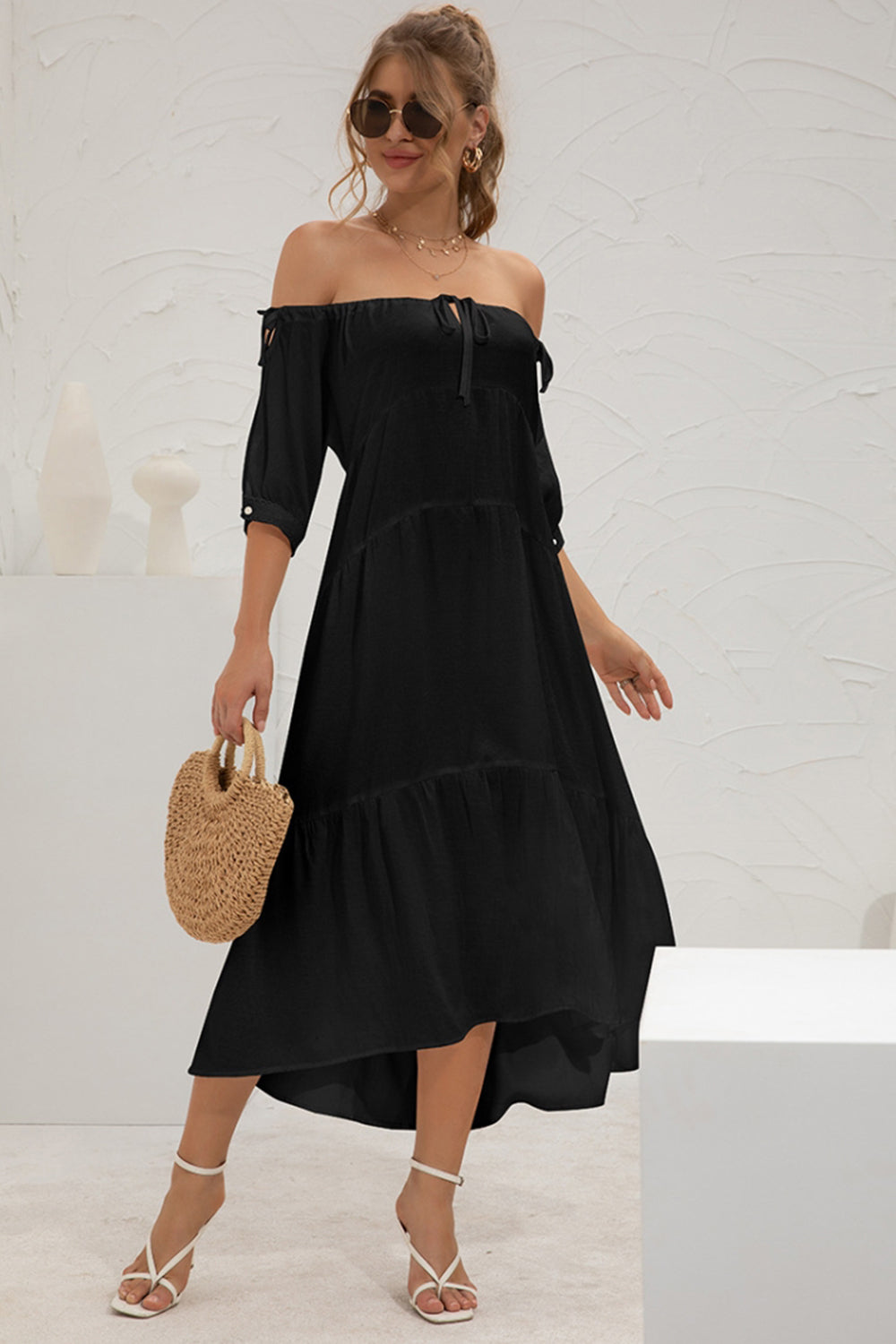 Creamtopmall Off-Shoulder Long Dress