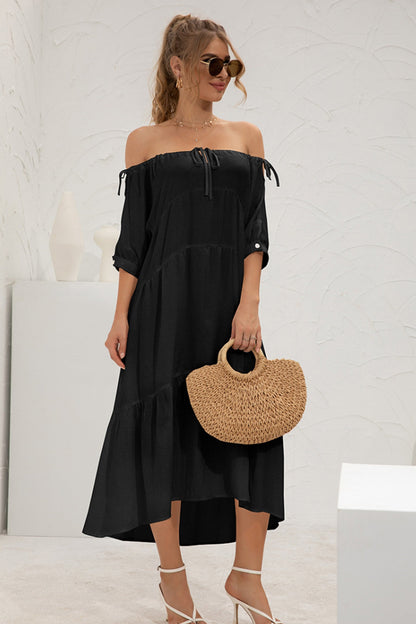 Creamtopmall Off-Shoulder Long Dress