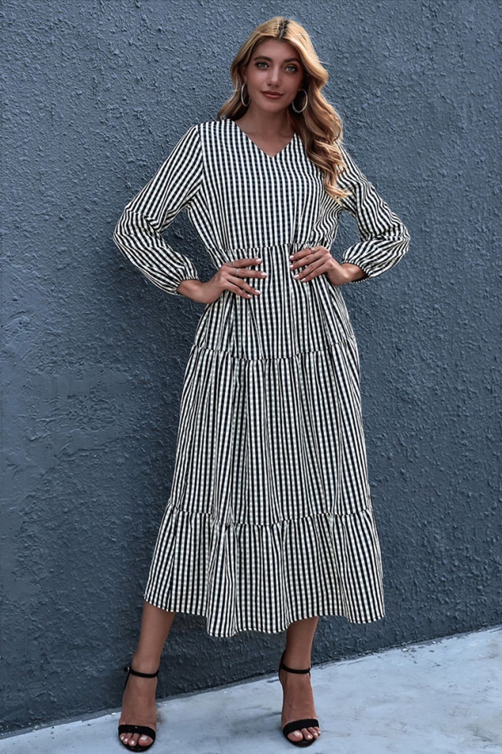 Creamtopmall Striped Print Dress