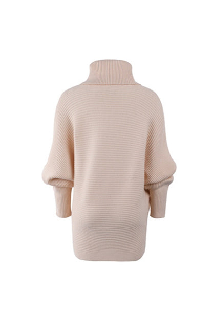 Creamtopmall Solid Color Two-Lapel Bat Sleeve Sweater