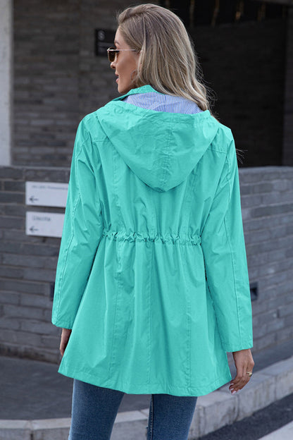 Creamtopmall Hooded Waterproof Zipper Raincoat Jacket