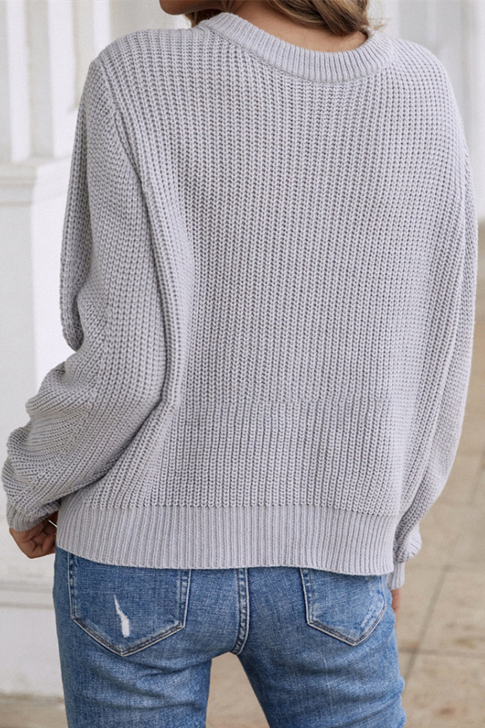 Creamtopmall Backwards Solid Color Cardigan