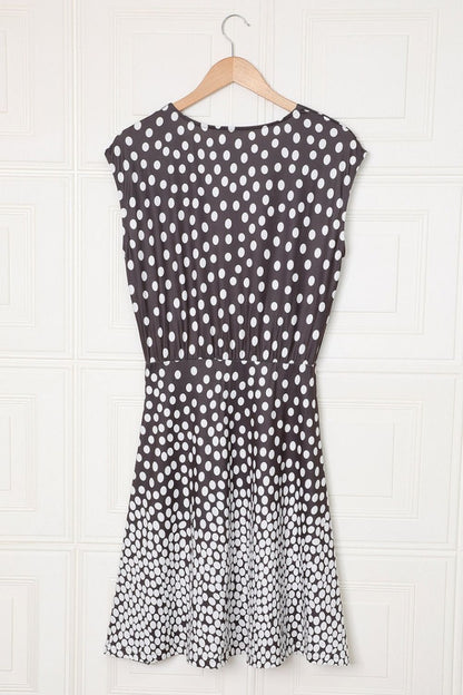 Creamtopmall Polka Dot Print V-Neck Tulle Dress