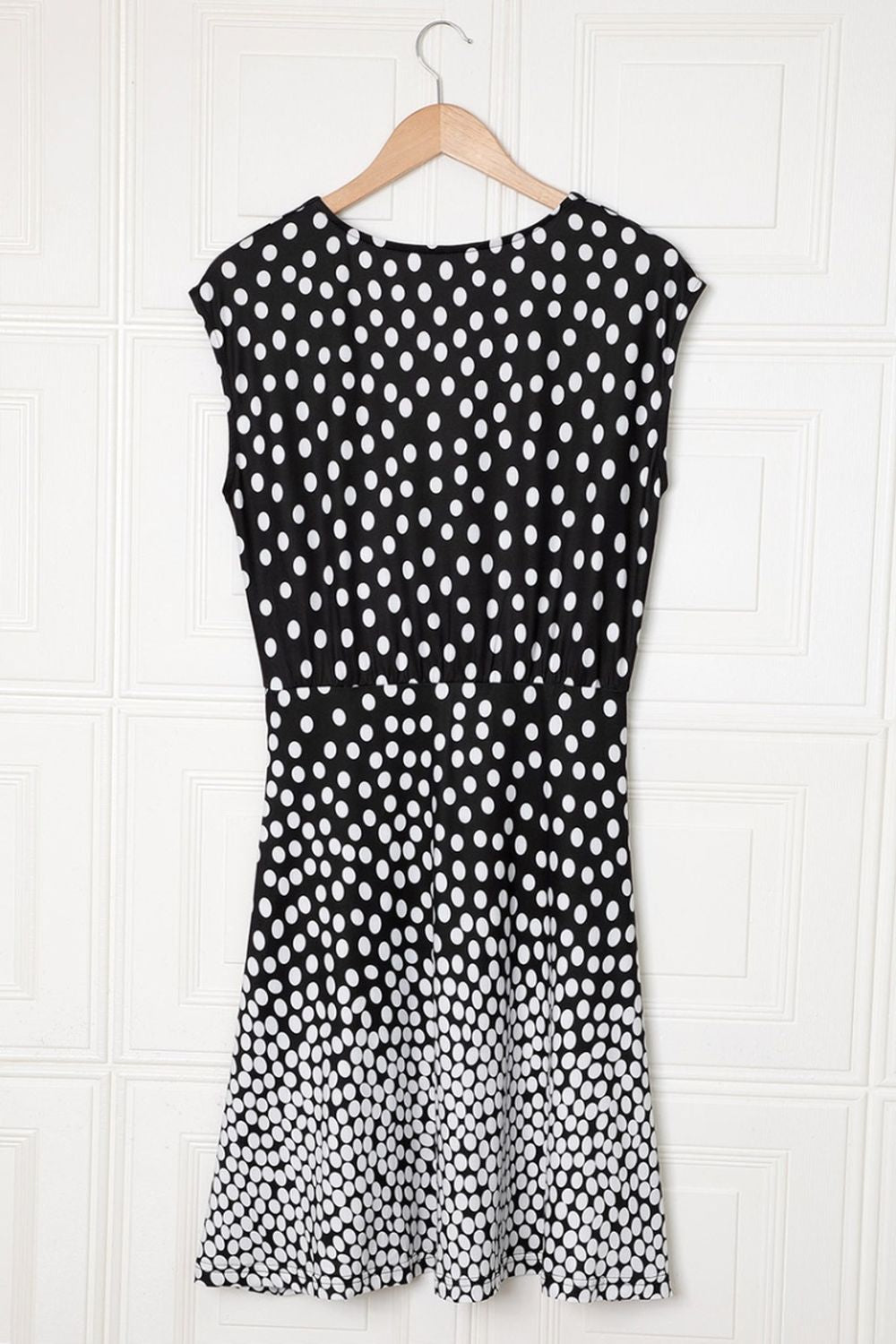 Creamtopmall Polka Dot Print V-Neck Tulle Dress