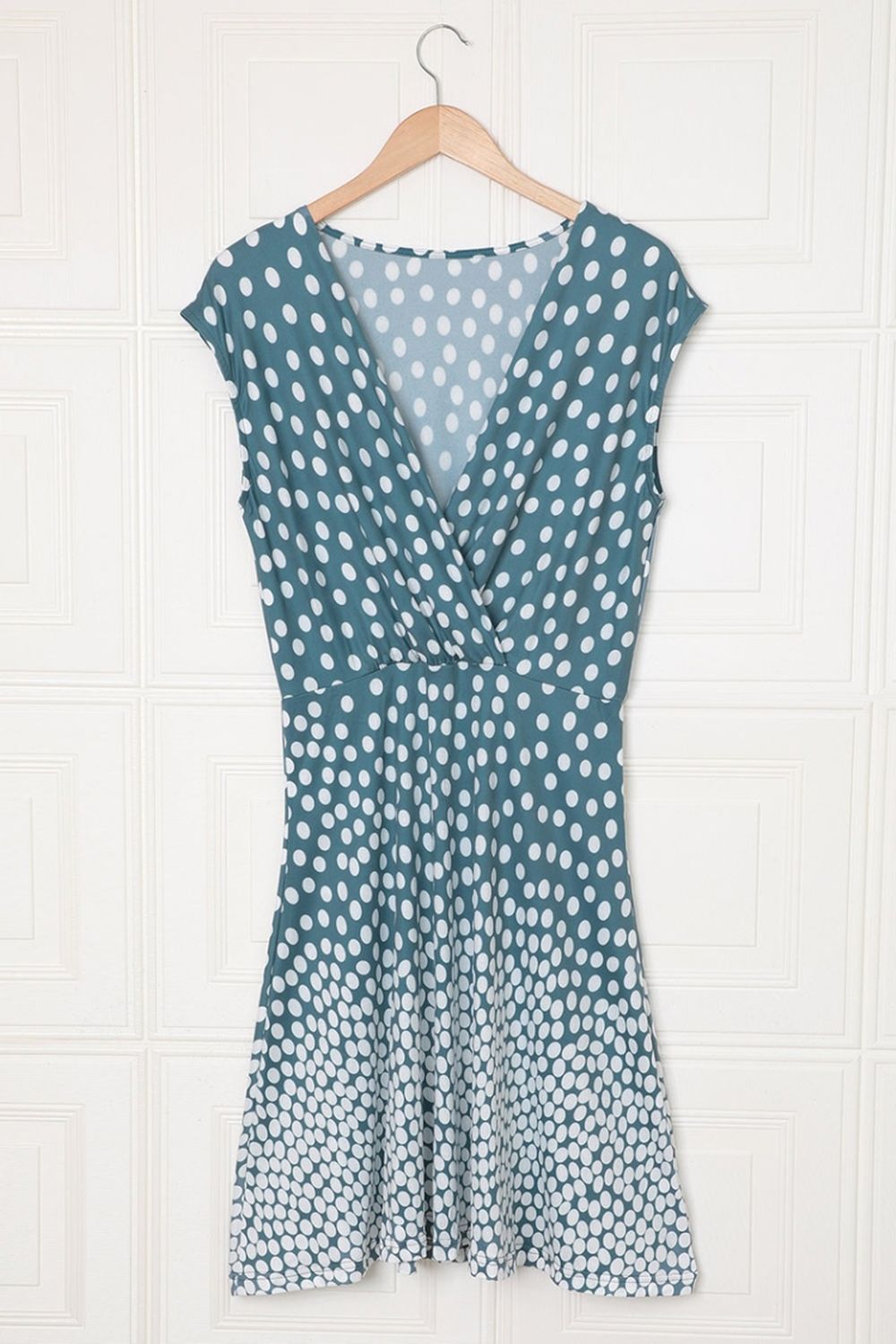 Creamtopmall Polka Dot Print V-Neck Tulle Dress