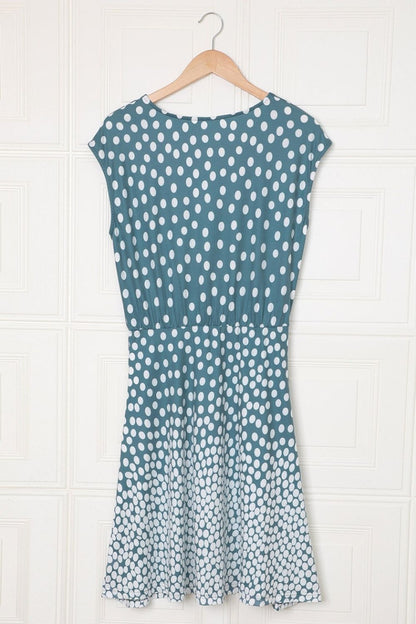 Creamtopmall Polka Dot Print V-Neck Tulle Dress