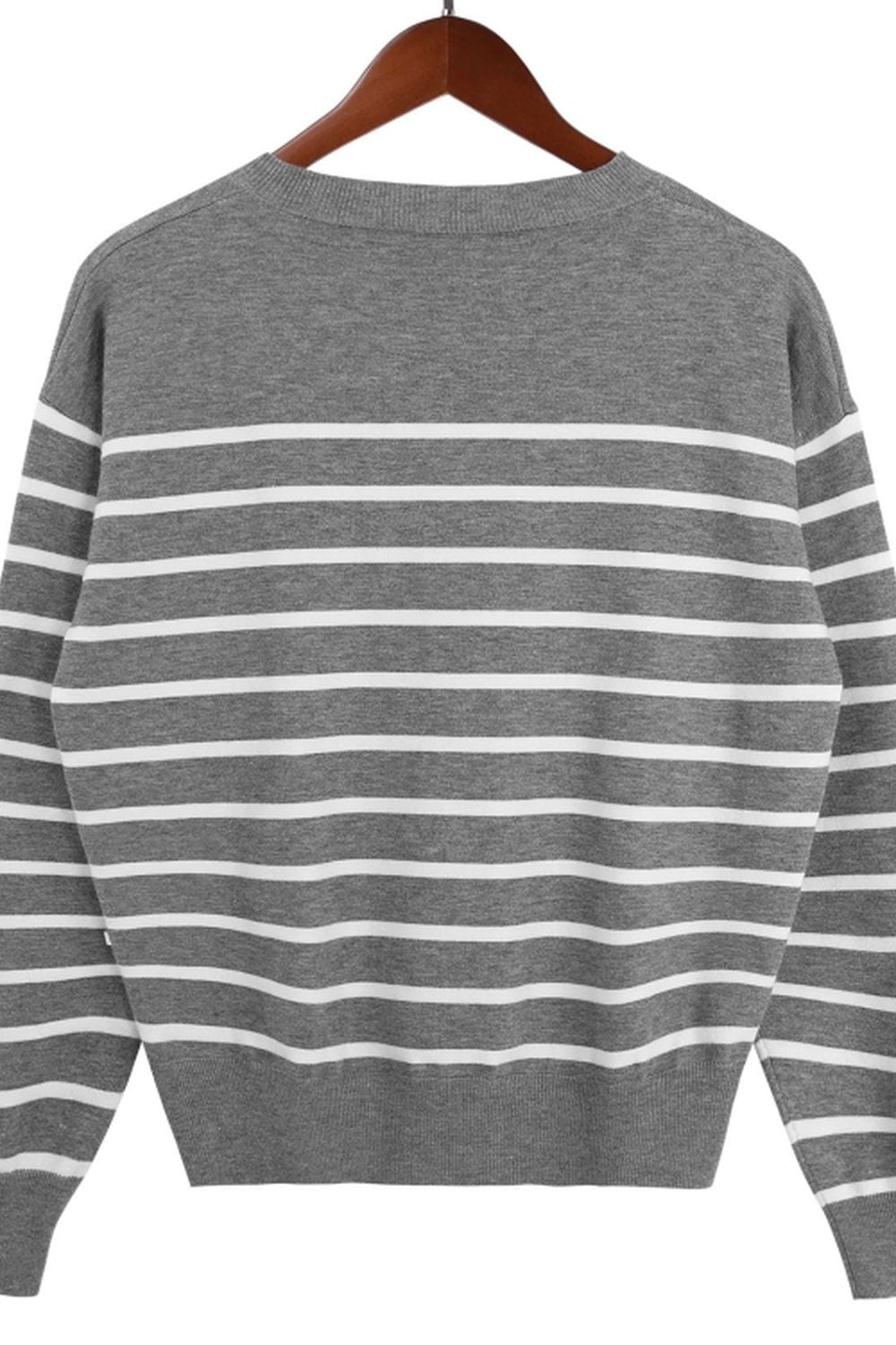 Creamtopmall Long-Sleeved Striped Sweater