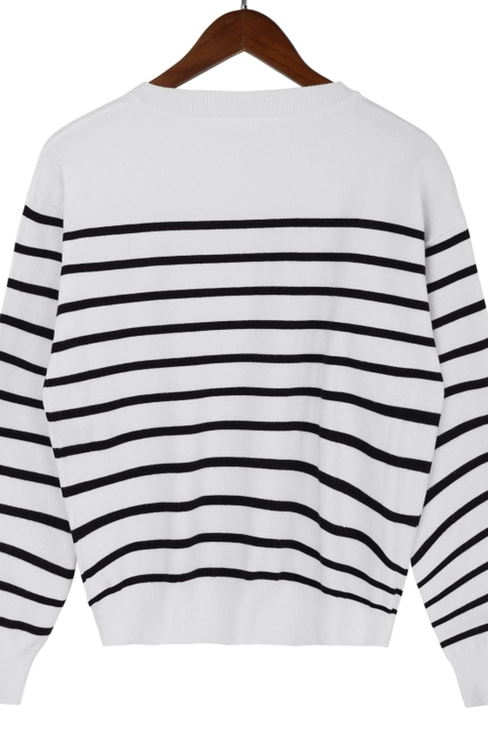 Creamtopmall Long-Sleeved Striped Sweater