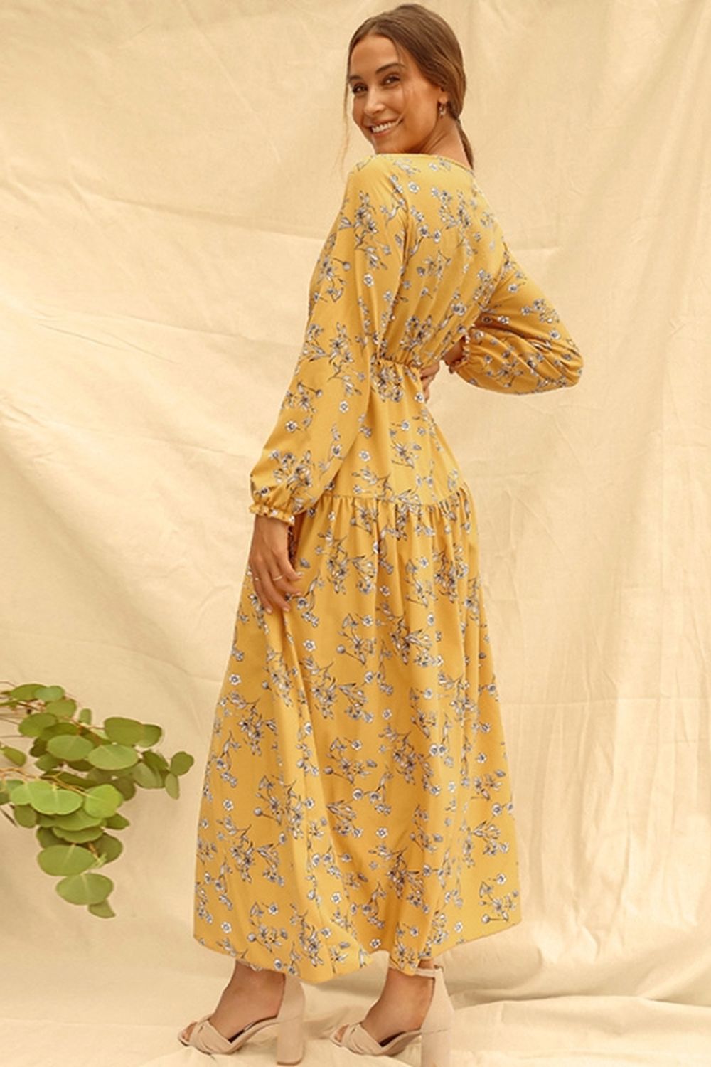 Creamtopmall Floral Maxi Dress