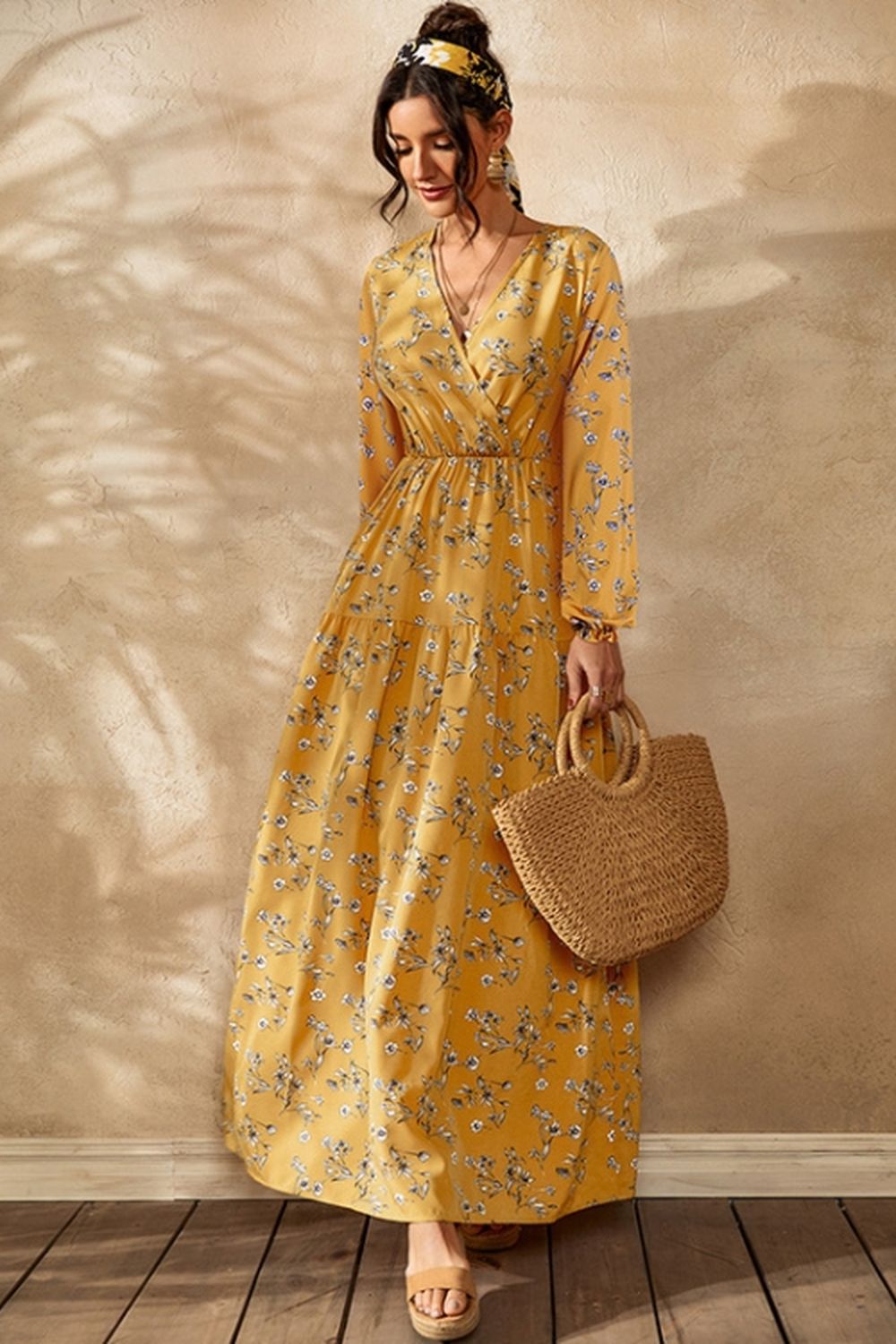 Creamtopmall Floral Maxi Dress