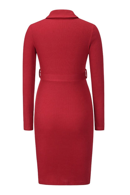 Creamtopmall Mid-Length Knitted Dress