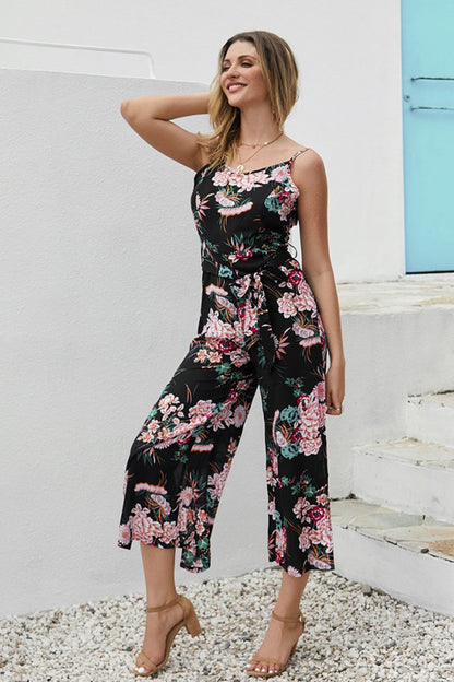 Creamtopmall Printed Sling Wide Leg Piece