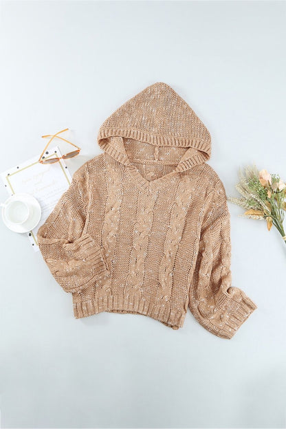 Creamtopmall Solid Color Hooded Sweater