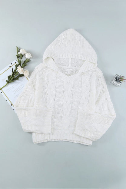 Creamtopmall Solid Color Hooded Sweater