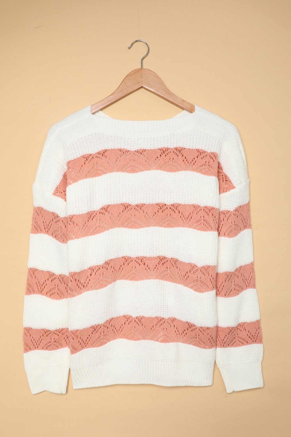 Creamtopmall Striped Long-Sleeve Sweater