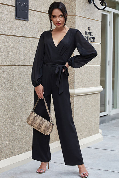 creamtopmall Black High Waist Jumpsuit