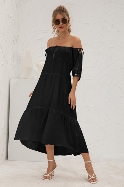 Creamtopmall Off-Shoulder Long Dress