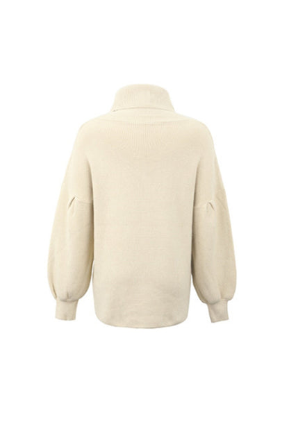 Creamtopmall Solid Color Two-Lapel Pullover