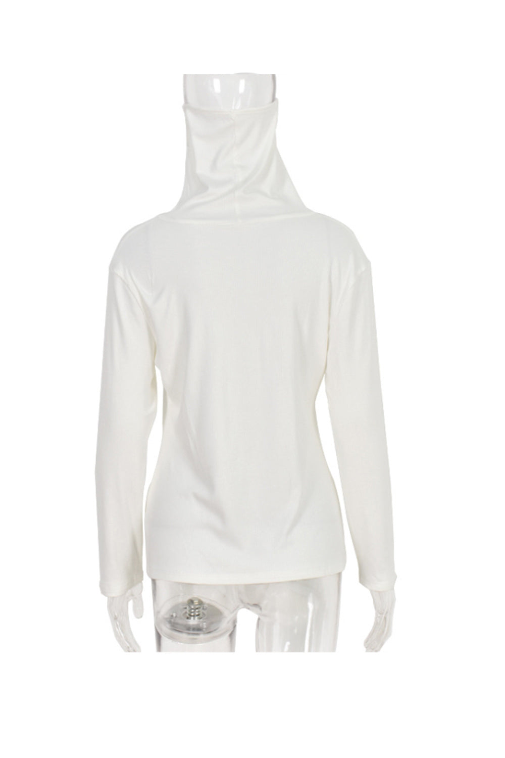 Creamtopmall Stacked Collar Mask Fleece Top