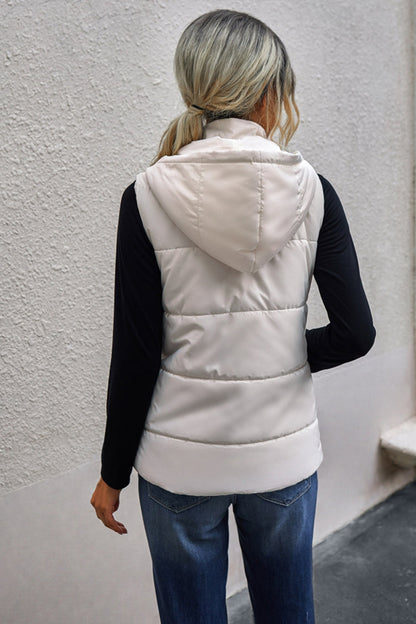 Creamtopmall Zip Pocket Hooded Vest