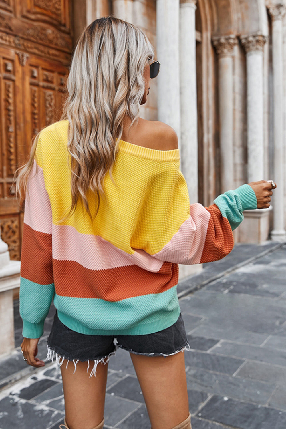 Creamtopmall Striped Contrast Sweater