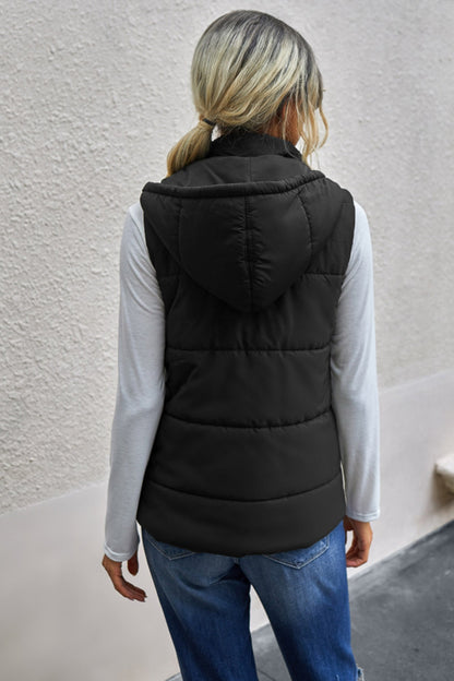 Creamtopmall Zip Pocket Hooded Vest