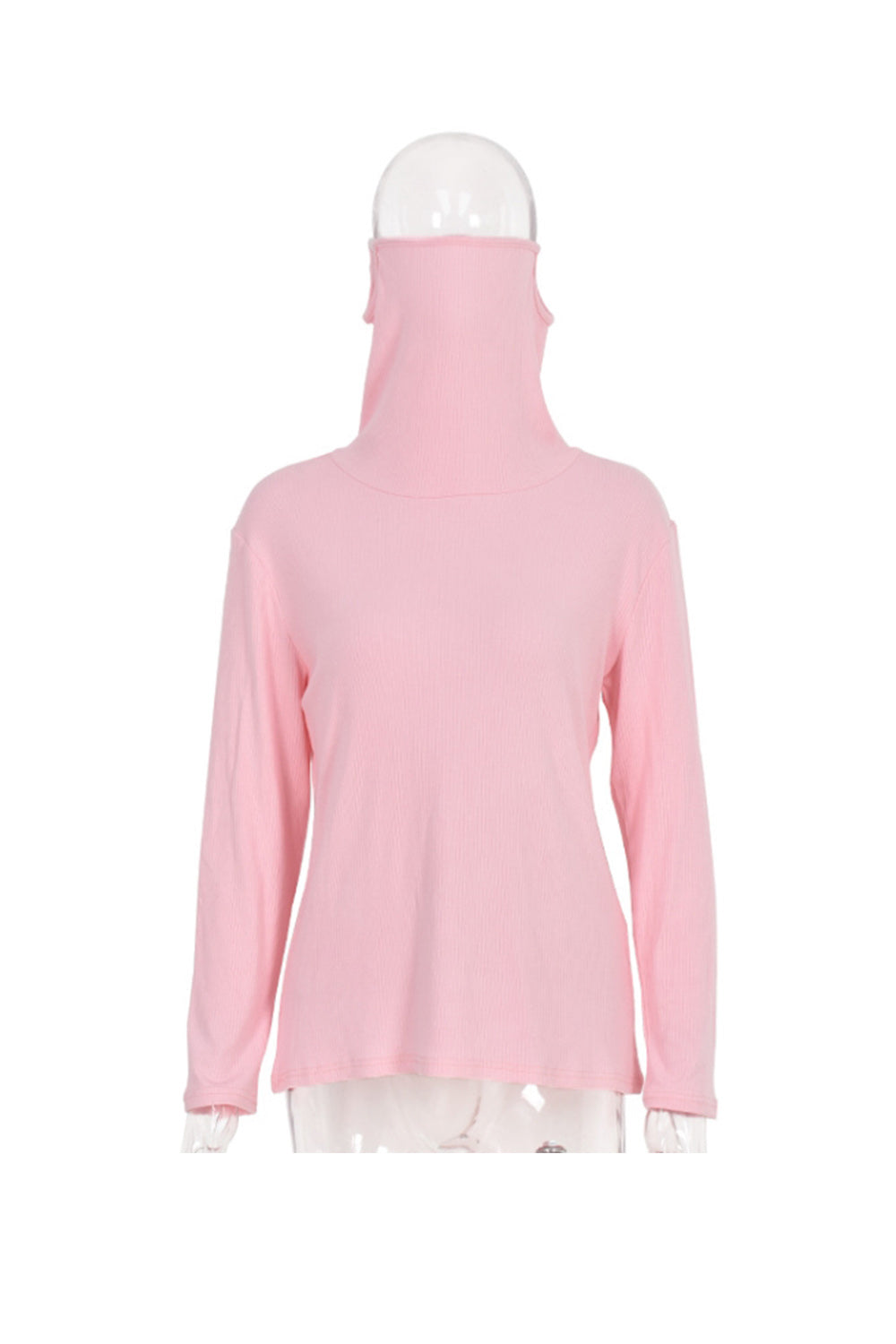 Creamtopmall Stacked Collar Mask Fleece Top