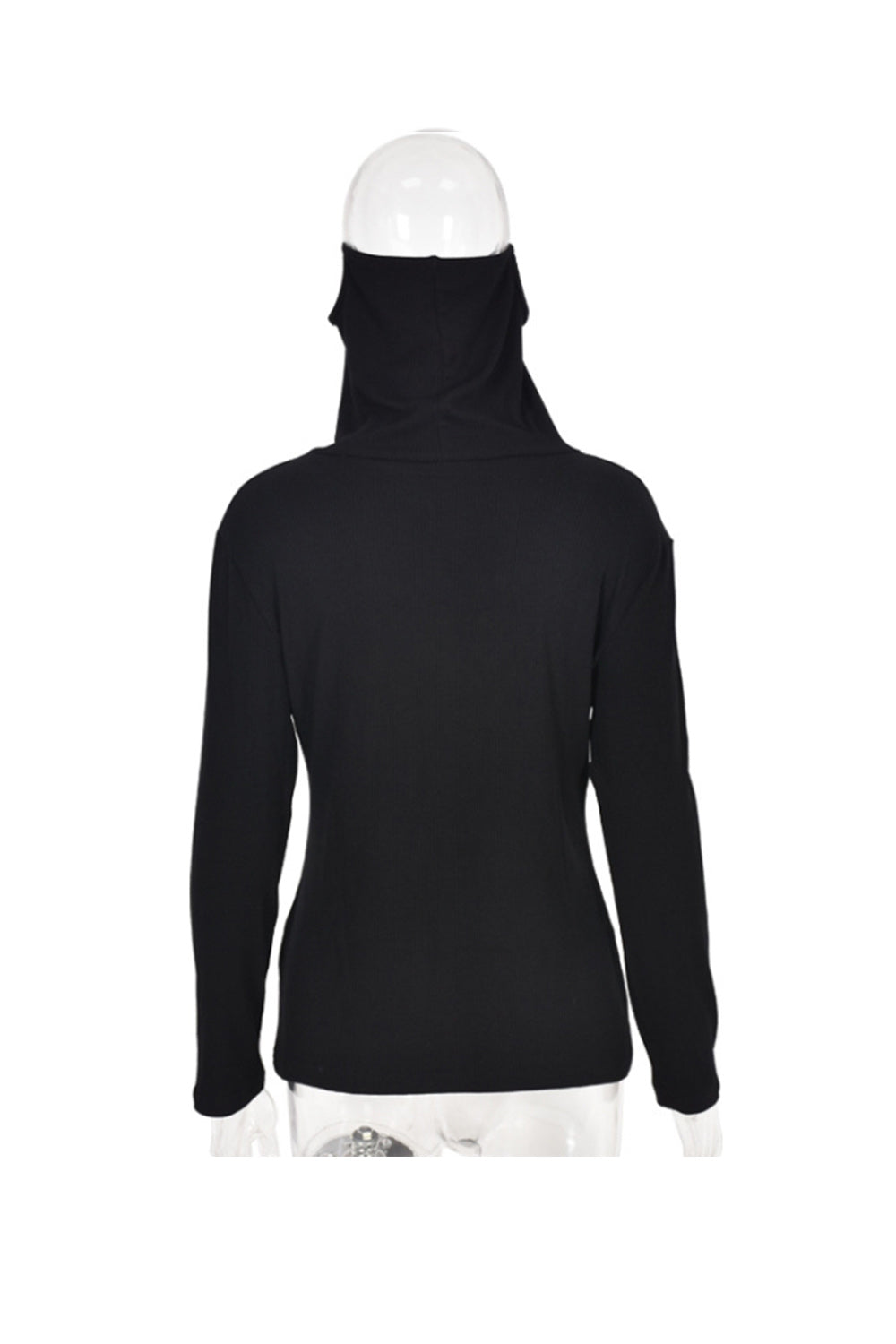 Creamtopmall Stacked Collar Mask Fleece Top