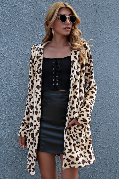 Creamtopmall Leopard Print Coat