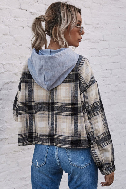 Creamtopmall Plaid Hooded Jacket