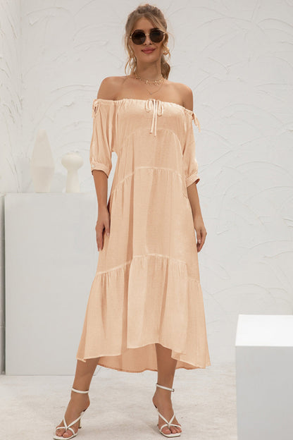 Creamtopmall Off-Shoulder Long Dress