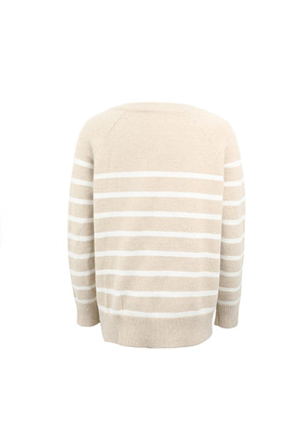 Creamtopmall Striped Knit Pullover