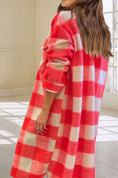 Creamtopmall Chic Plaid Tweed Long Coat