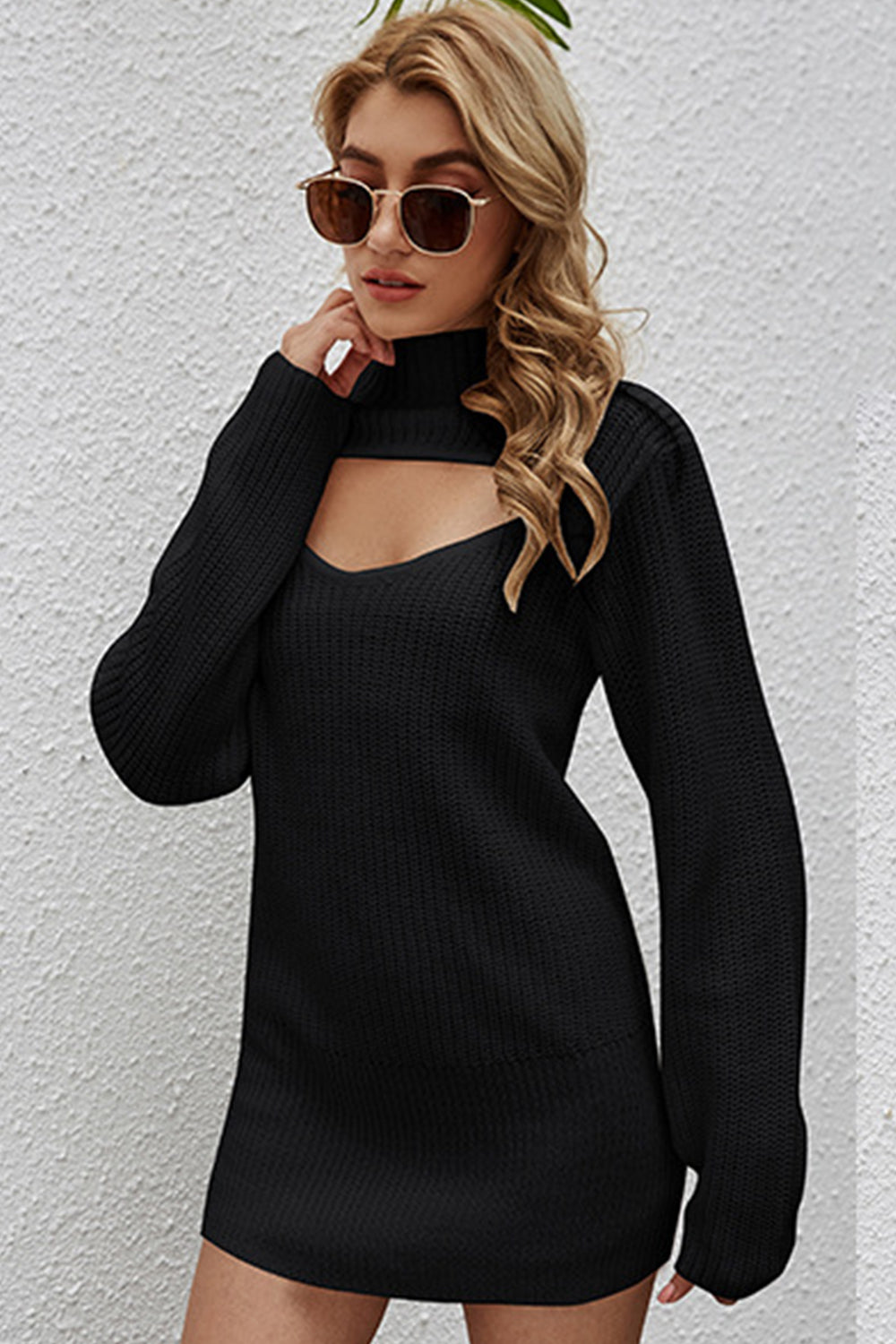 Creamtopmall Striped Contrast Hole Knitted Pullover