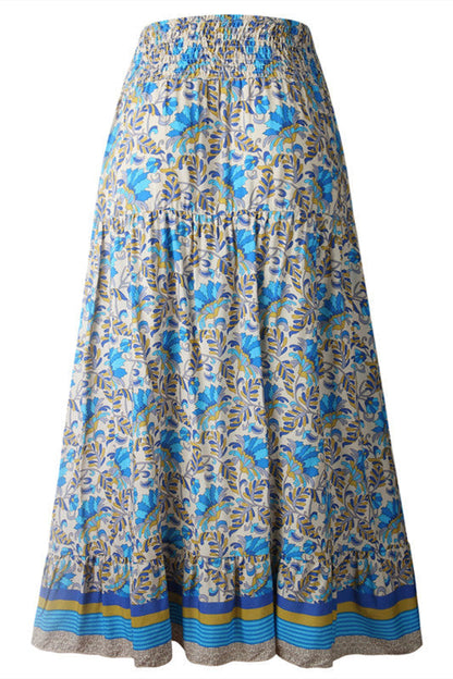 Creamtopmall Elastic Waist Gypsy Ethnic Skirt