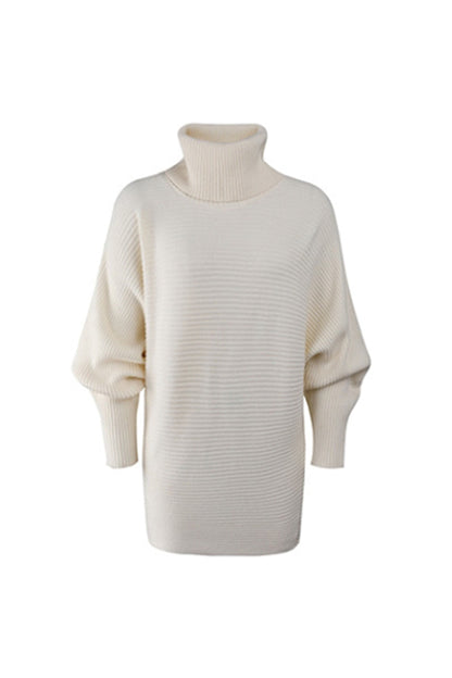 Creamtopmall Solid Color Two-Lapel Bat Sleeve Sweater