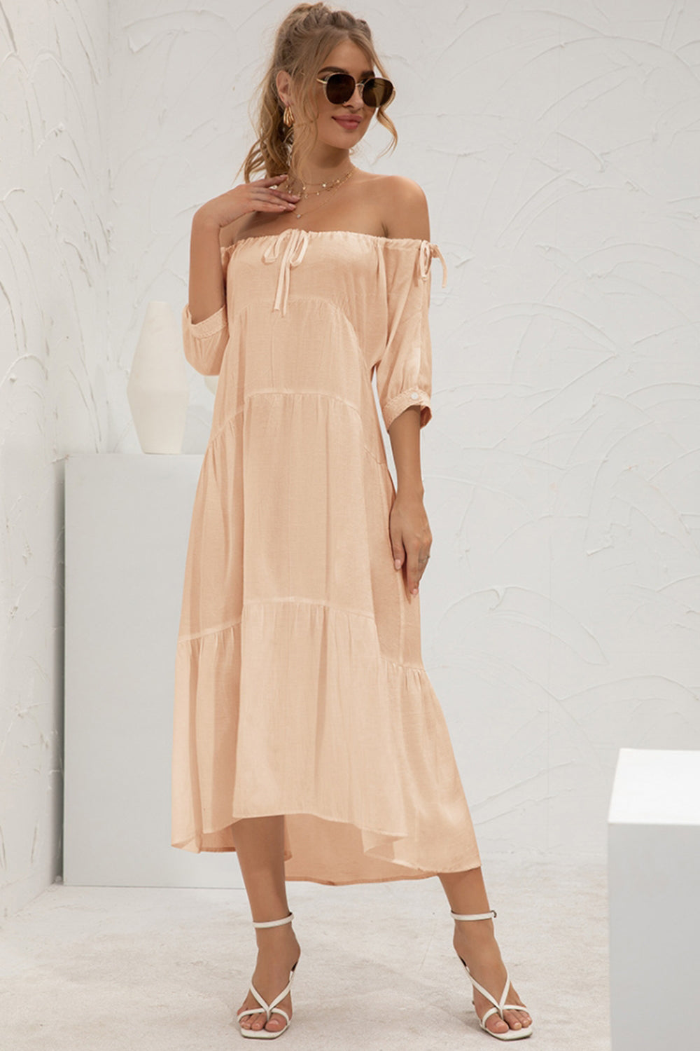 Creamtopmall Off-Shoulder Long Dress