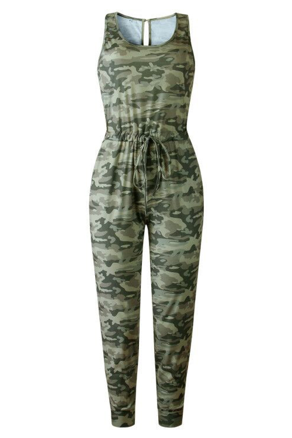 creamtopmall Camouflage Vest Jumpsuit