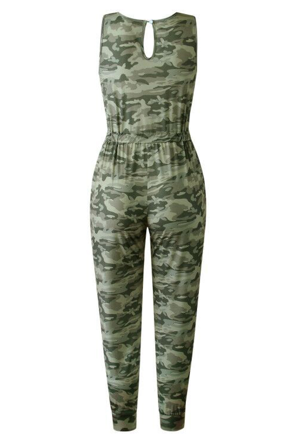 creamtopmall Camouflage Vest Jumpsuit