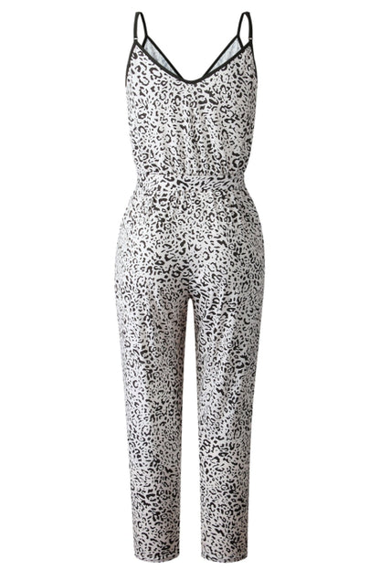 creamtopmall Face Power Leopard Jumpsuit