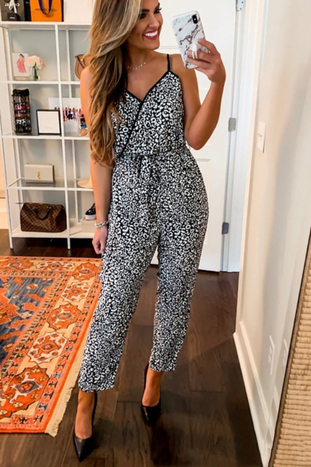 creamtopmall Face Power Leopard Jumpsuit