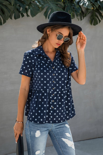 Creamtopmall Elegant Princess Dot Shirt