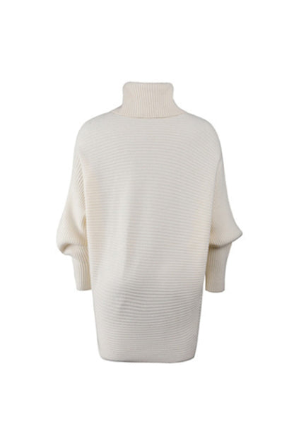 Creamtopmall Solid Color Two-Lapel Bat Sleeve Sweater